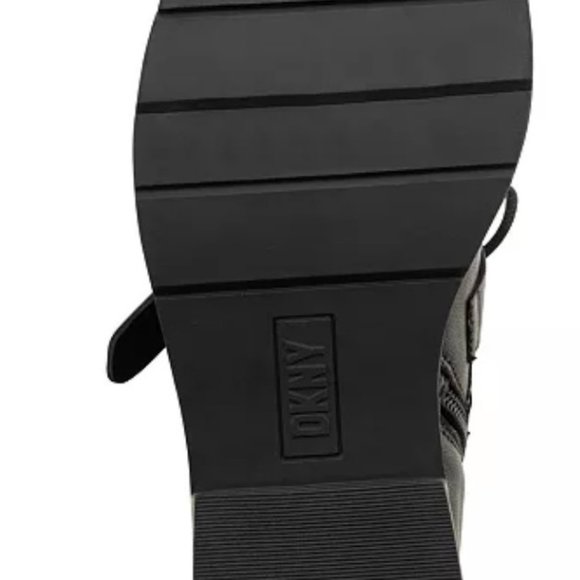 DKNY Ita Strappy Buckle Detail Leather Combat Boot - Picture 6 of 12